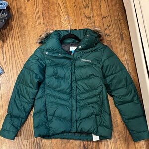 Columbia Forest Green Puffer Jacket Size S
